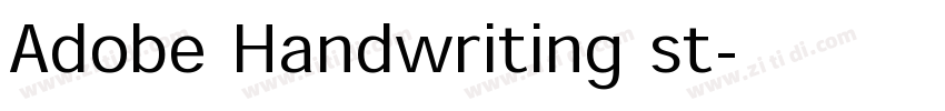 Adobe Handwriting st字体转换
